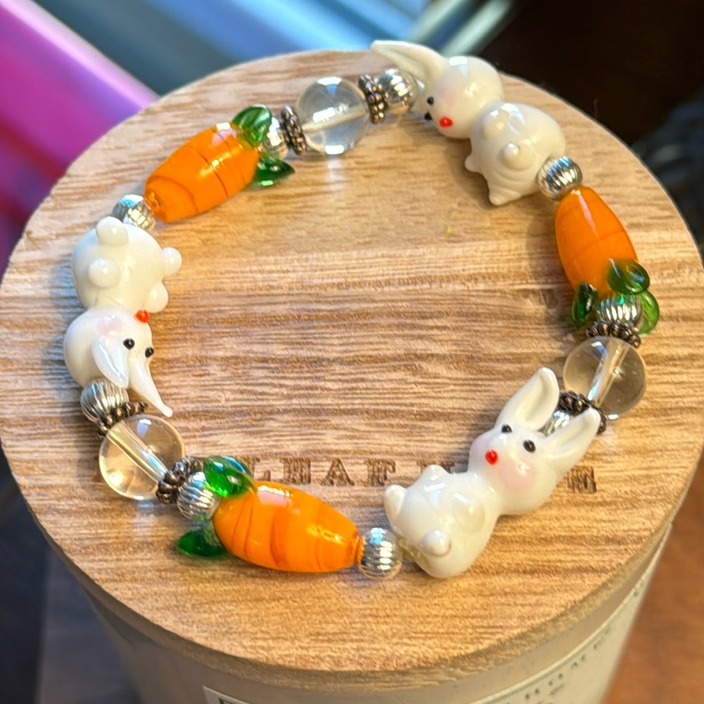 Easter Bunnies & Carrots Bracelet